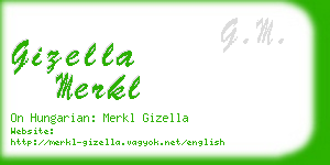 gizella merkl business card